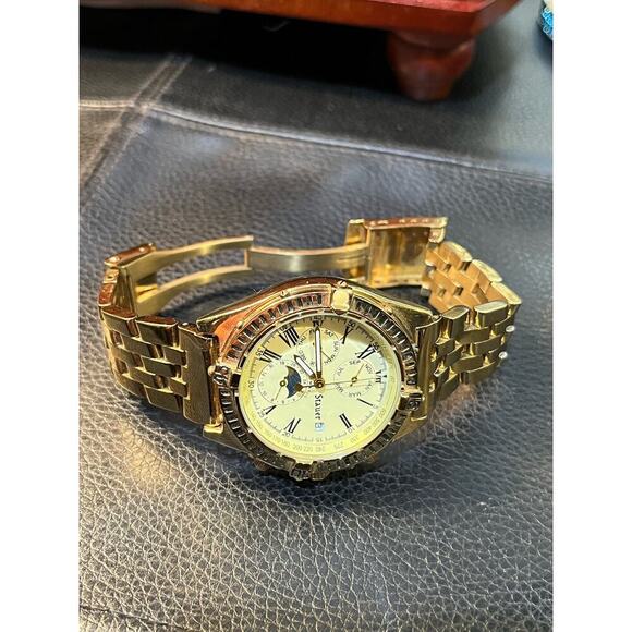 Vintage Stauer Calendar Gold Toned Wristwatch - Picture 4 of 4